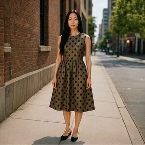 MARC BY MARC JACOBS Polka Dot Print Midi Length Dress